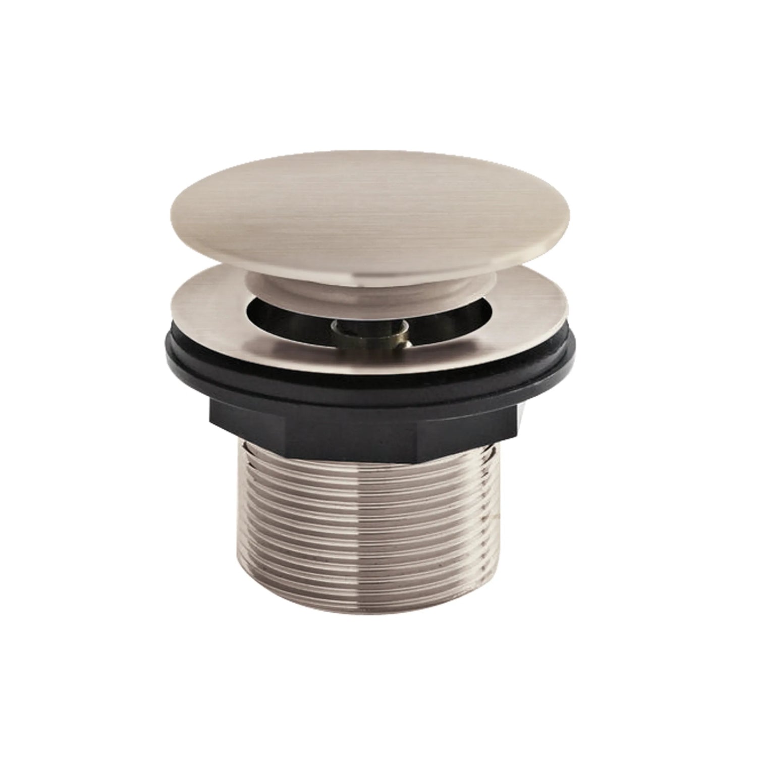 BC Designs Unslotted Brass Push Down Bath Waste, 60mm