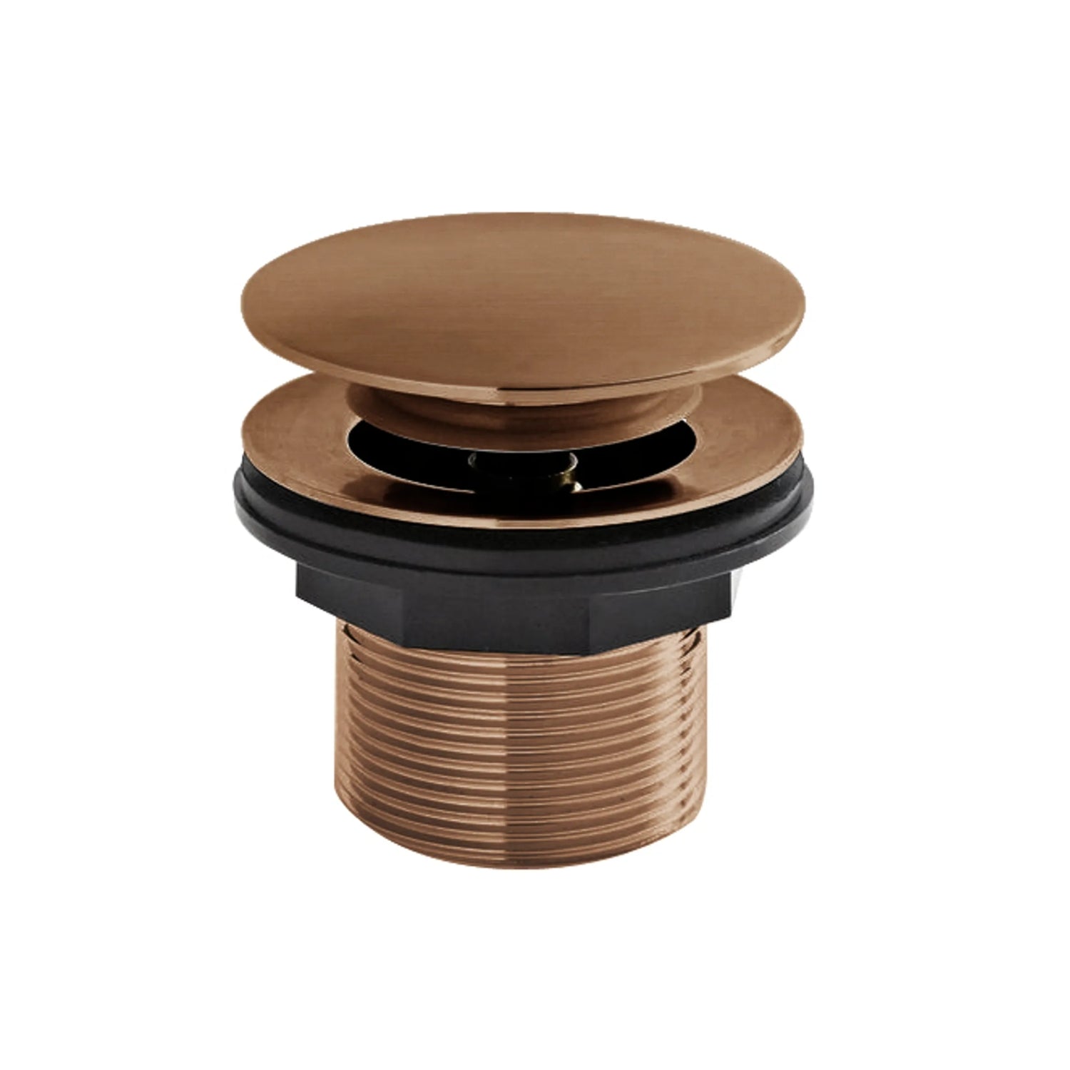 BC Designs Unslotted Brass Push Down Bath Waste, 60mm