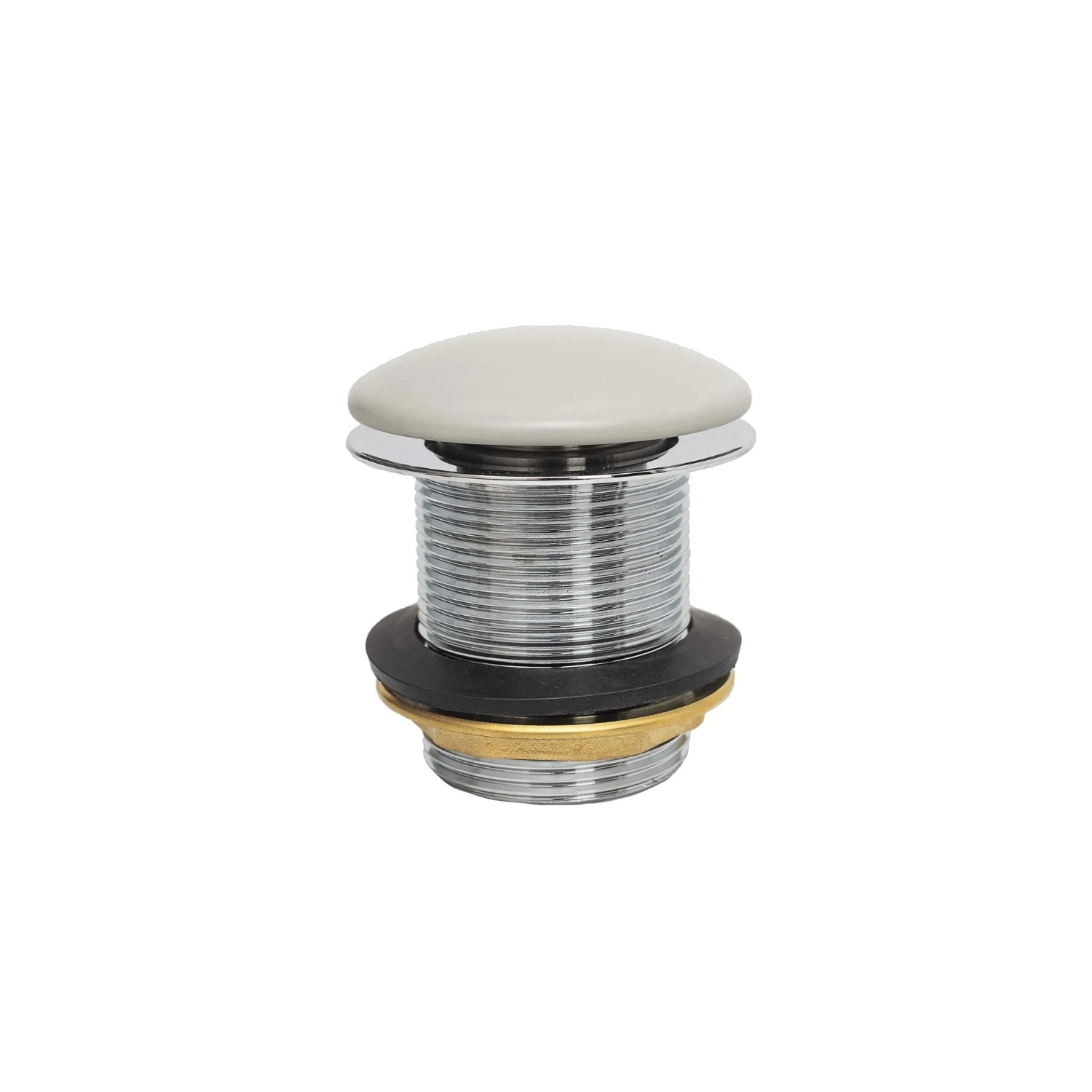 BC Designs Unslotted Brass Push Down Bath Waste, 60mm