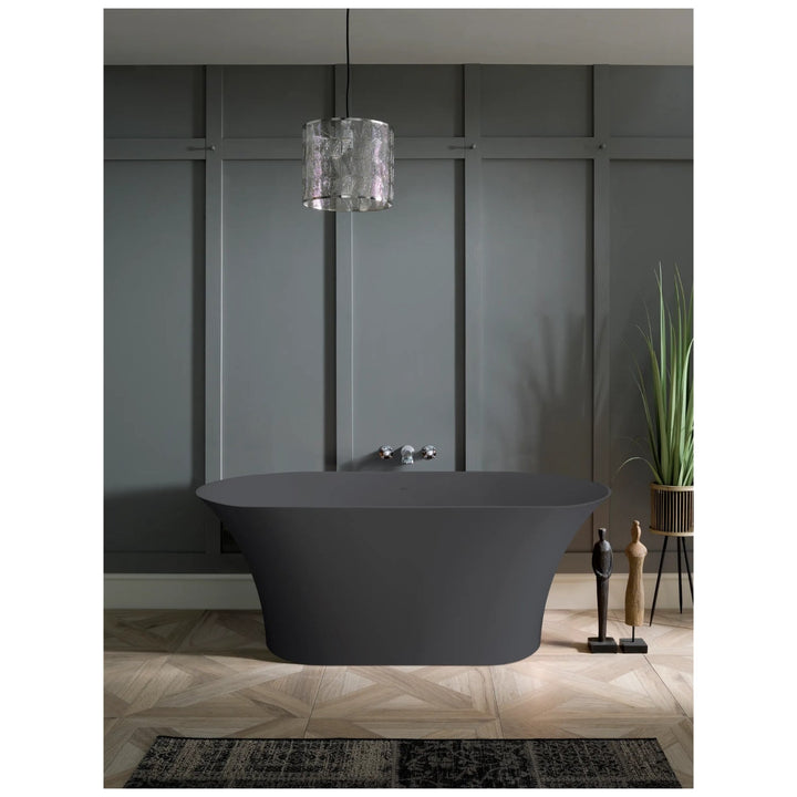 BC Designs Verdicio Cian Solid Surface Freestanding Bath - 1680mm L x 700mm W