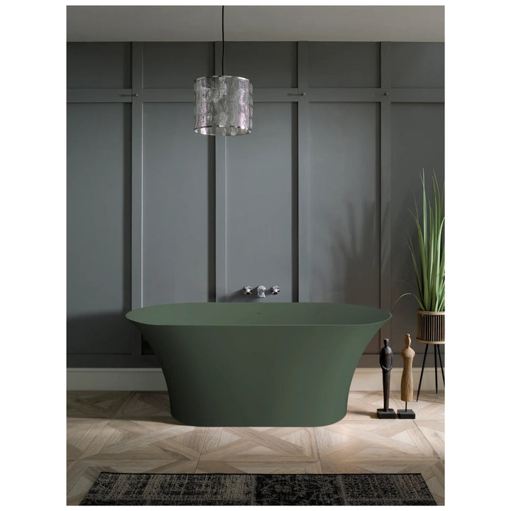 BC Designs Verdicio Cian Solid Surface Freestanding Bath - 1680mm L x 700mm W