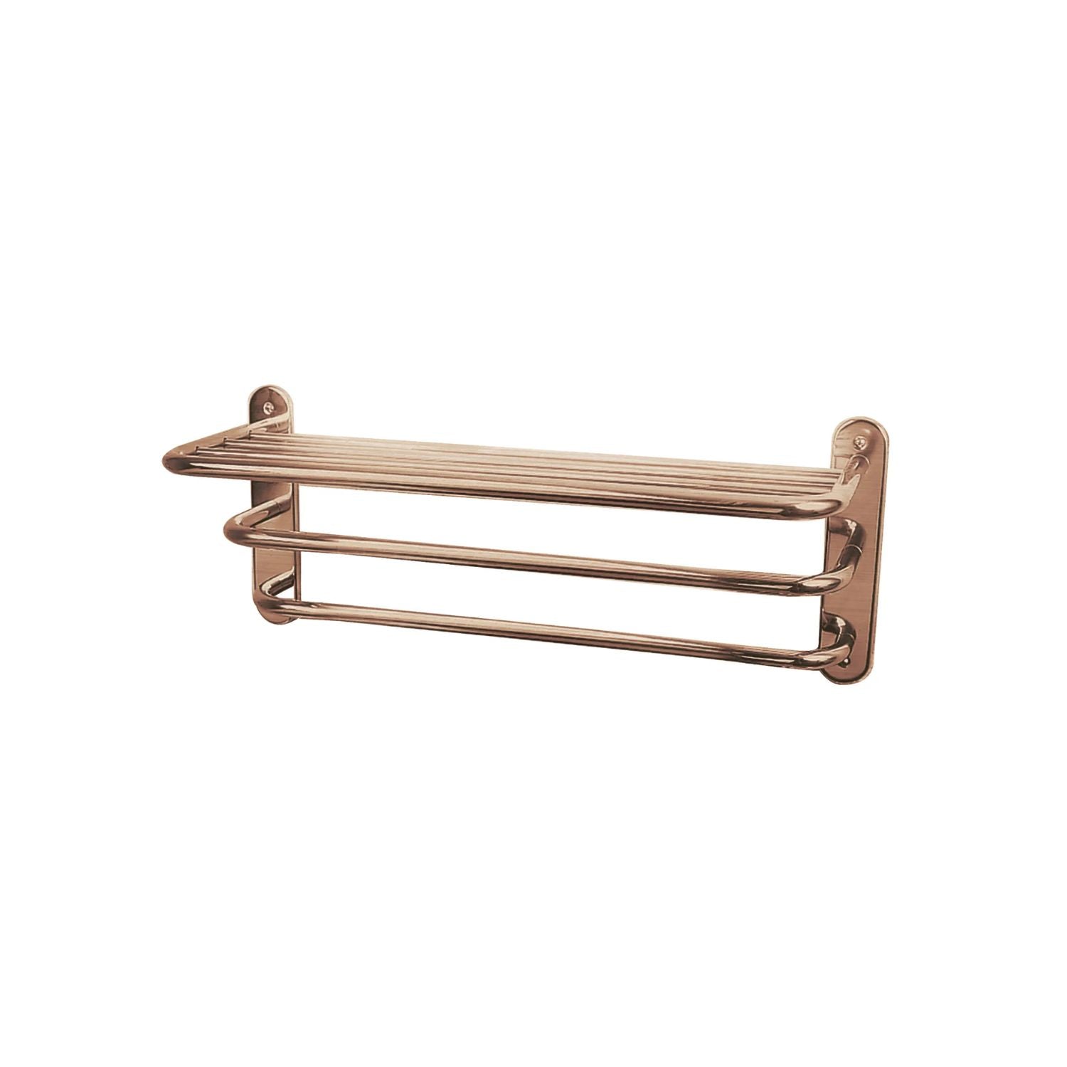 BC Designs Victrion Three Tier Brass Towel Rack Horizontal 260mm H x 612Mmm W, Brushed Copper