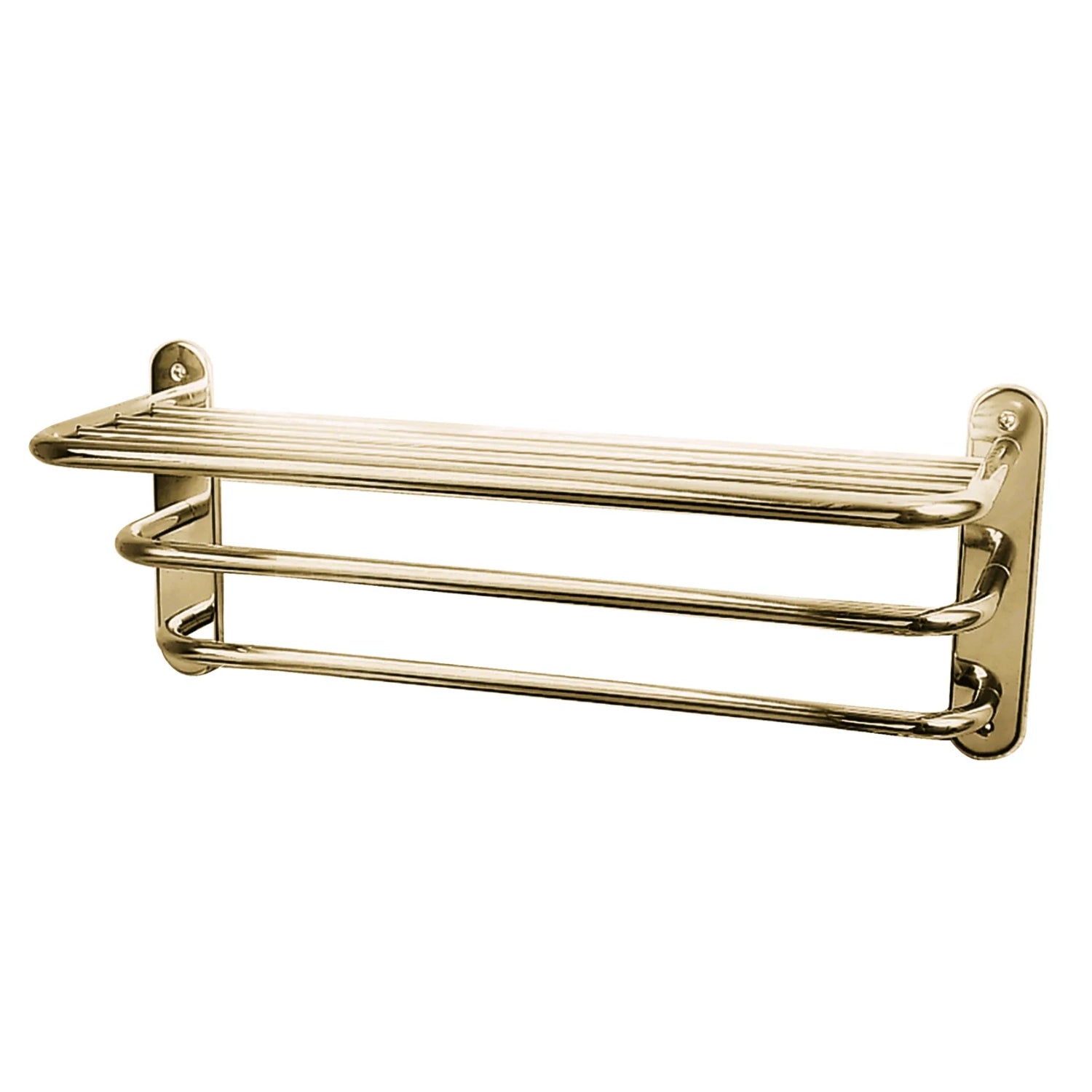 BC Designs Victrion Three Tier Brass Towel Rack Horizontal 260mm H x 612Mmm W, Gold