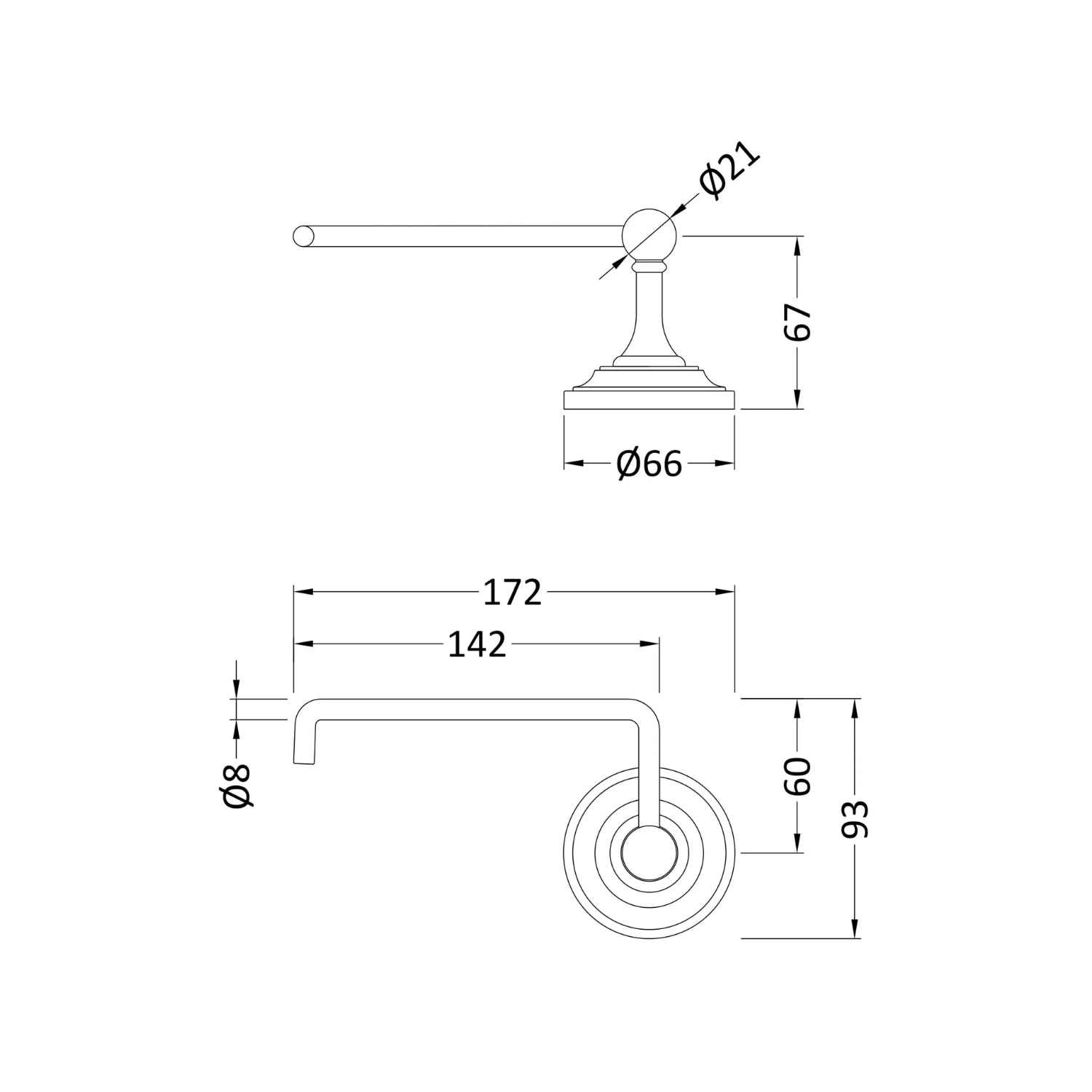 BC Designs Victrion Wall Mounted Brass Toilet Roll Holder 172mm H x 93mm W, Brushed Chrome