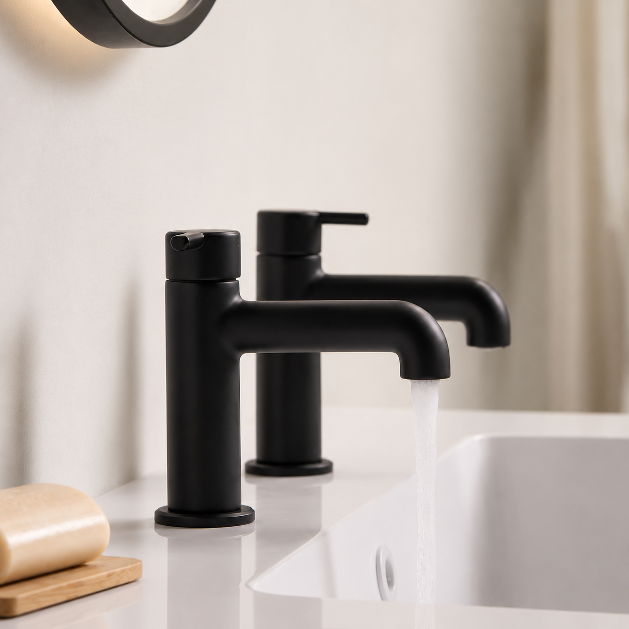 Bristan - Altum Basin Mixer Tap Pair - Matt Black