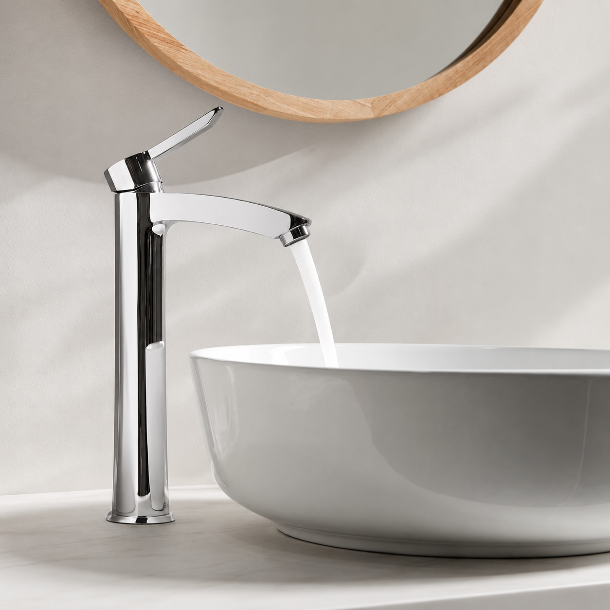 Bristan - Eco start Tall Basin Mixer with Clicker Waste - Chrome