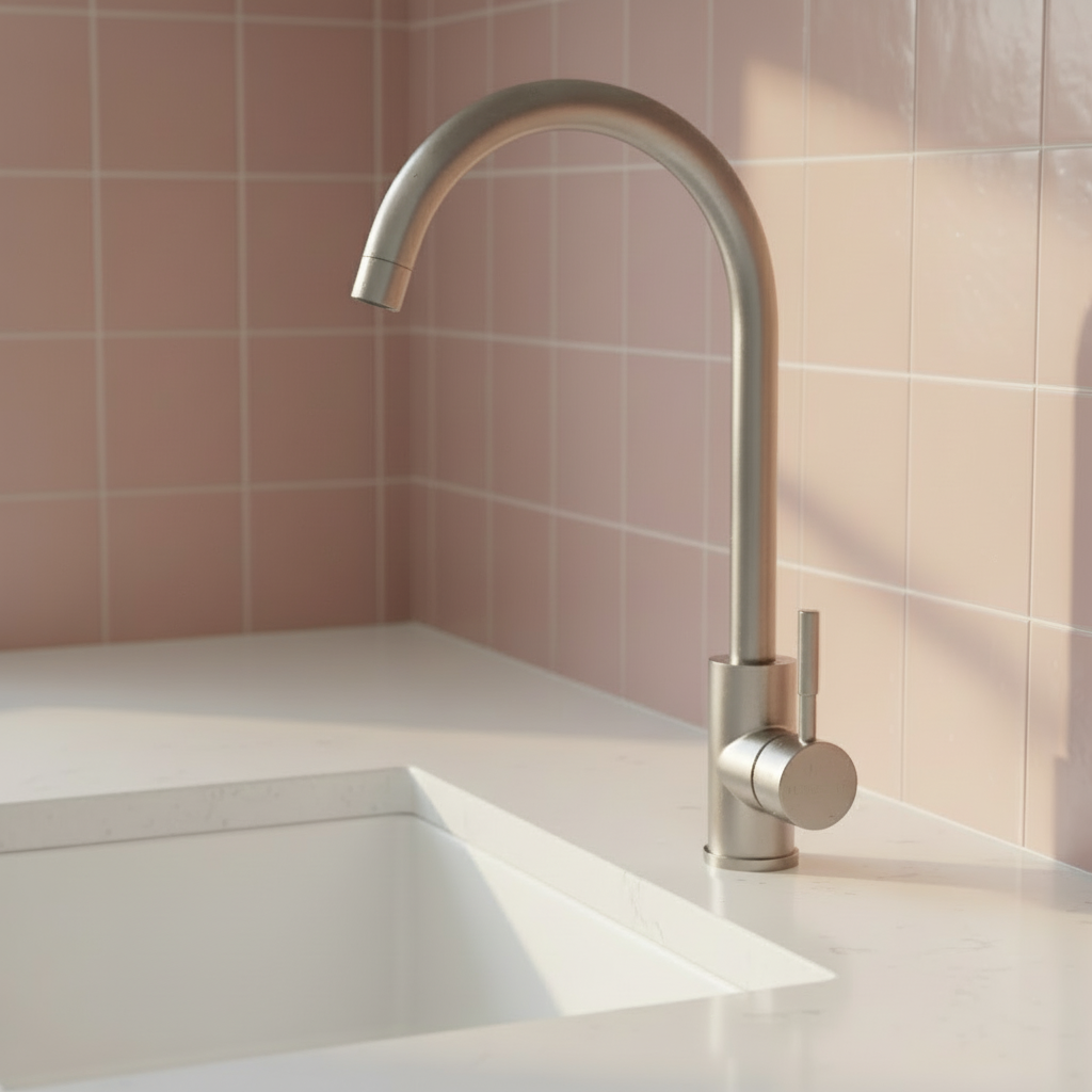 Brushed Steel Tap - No Water Drops