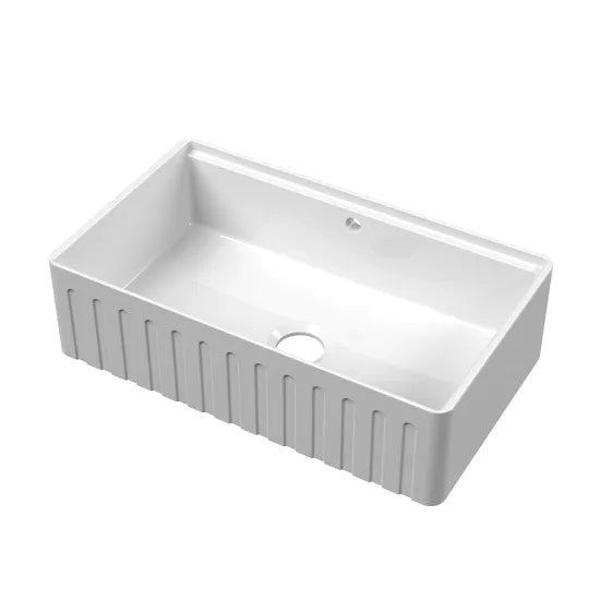 Nuie Fluted Butler Sink with Ledge 795 x 460 x 220mm