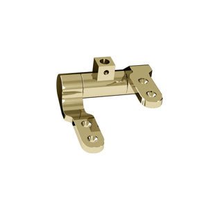 Burlington Riviera WC Seat Hinges (Pair) - Gold