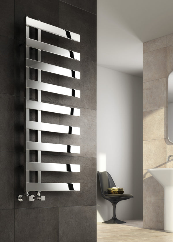 Reina Capelli Polished Stainless Steel Designer Heated Towel Rail Radiator