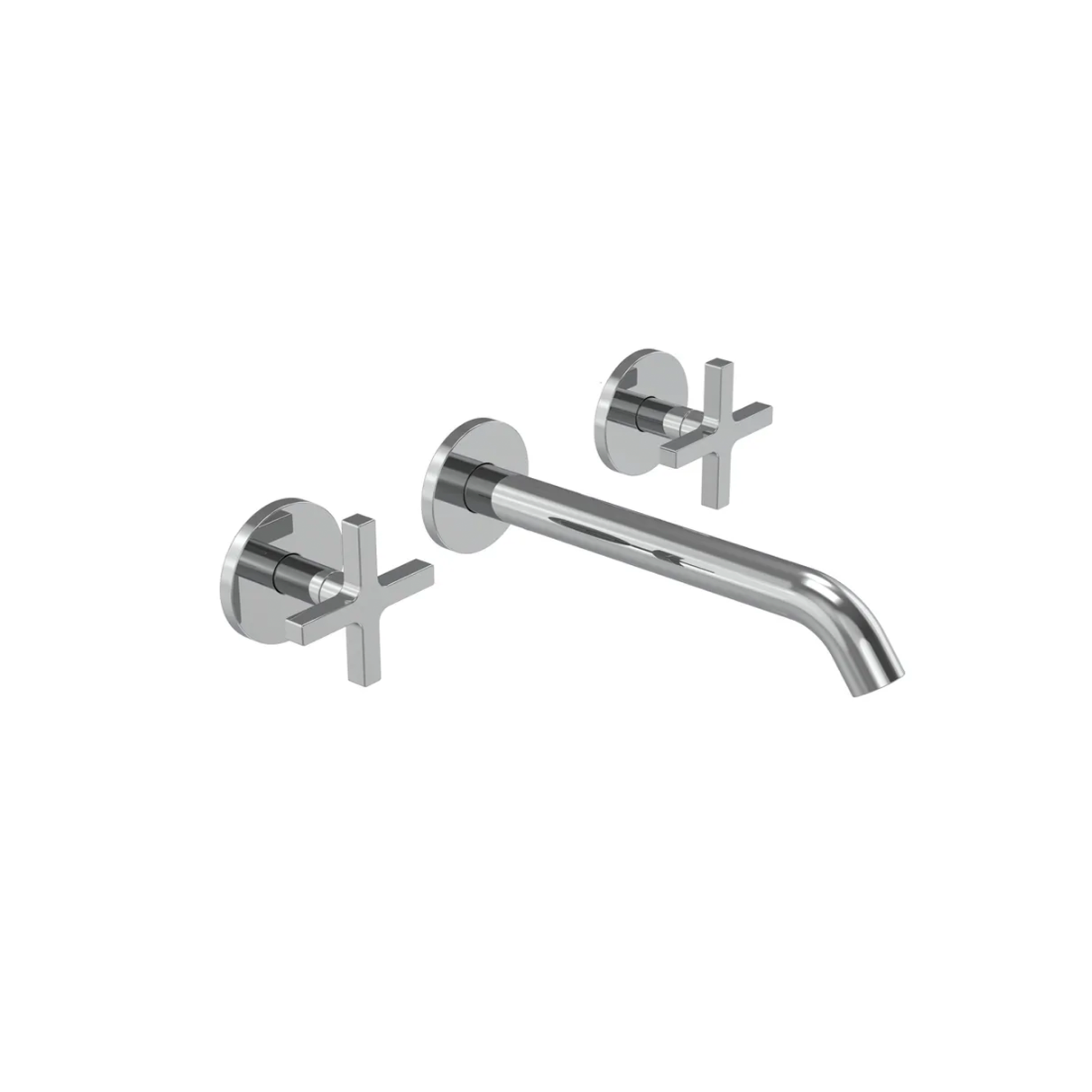 Tavistock - Cohort Cross Wall Mounted Basin Mixer Tap - Brushed Brass