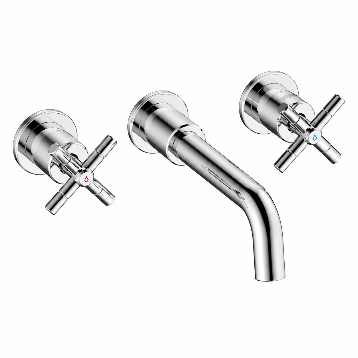 Bristan - Cruzar 3 Taphole Wall Mounted Basin Mixer - Chrome