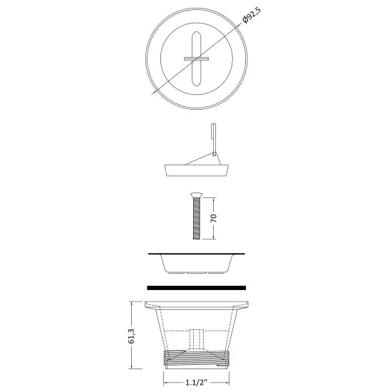 Nuie Cleaner Sink Waste & Plug
