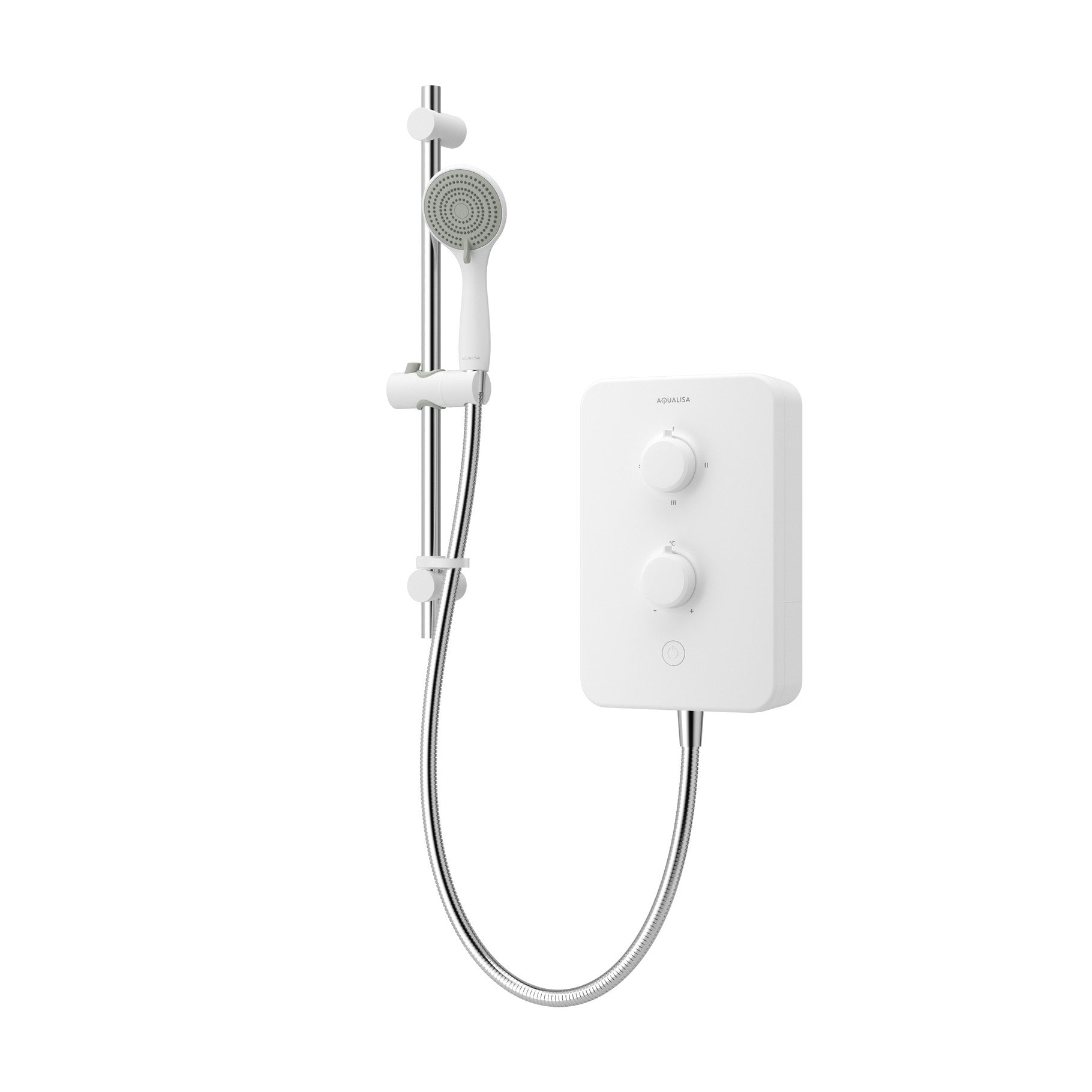 E2 APL Aqualisa Electric Shower with 3 Mode Handset 10.5kW Multifit White