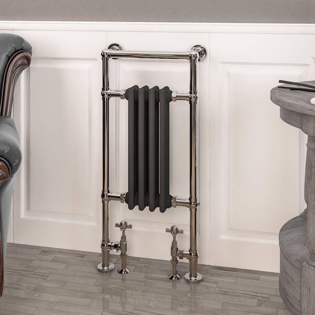 Eastbrook Avon Chrome / Matt Anthracite Traditional Heated Towel Rails