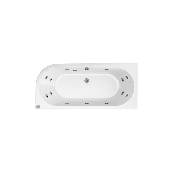 Eastbrook Beauforte Biscay 1700mm x 800mm x 440mm 14 Jet Whirlpool Bath, White