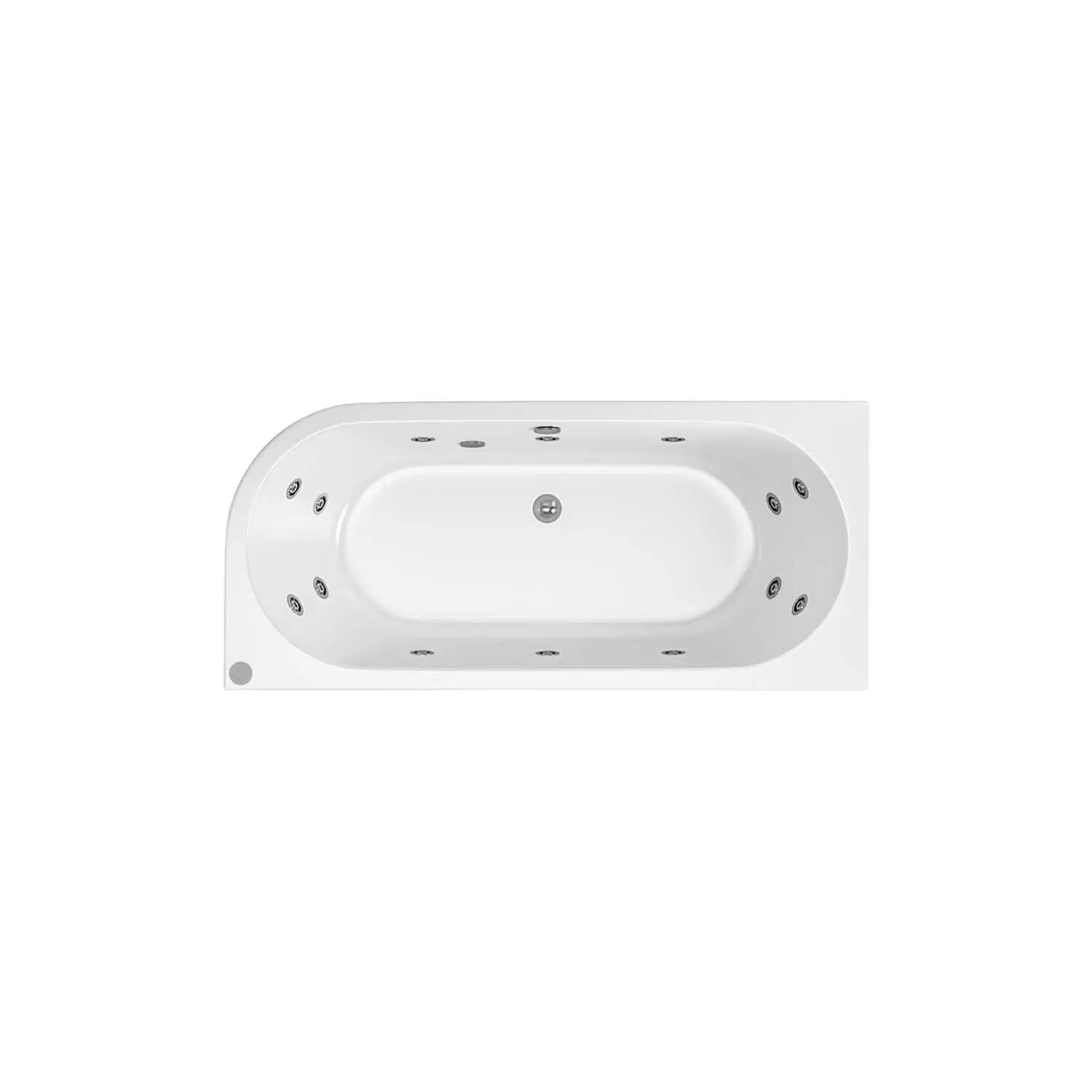 Eastbrook Beauforte Biscay 1700mm x 800mm x 440mm 14 Jet Whirlpool Bath, White