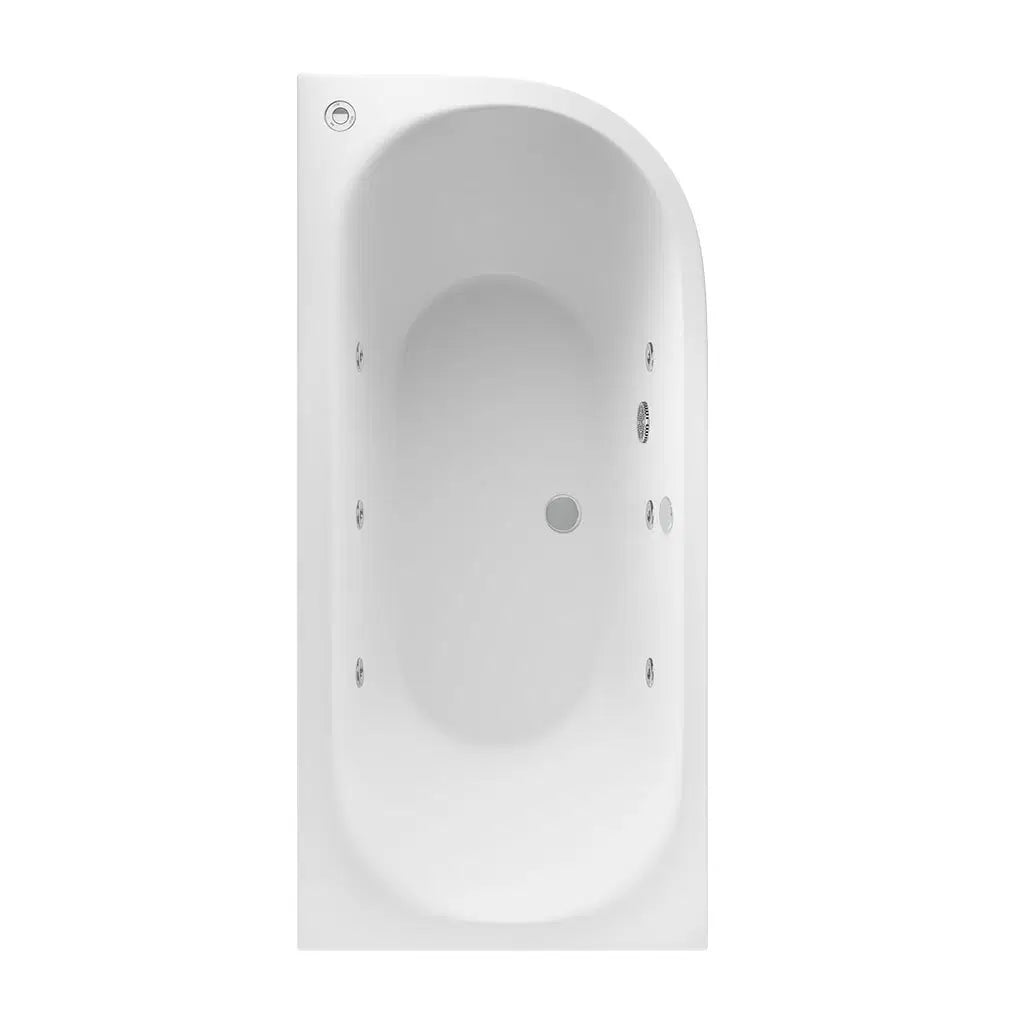 Eastbrook Beauforte Biscay 1700mm x 800mm x 440mm 6 Jet Whirlpool Bath, White