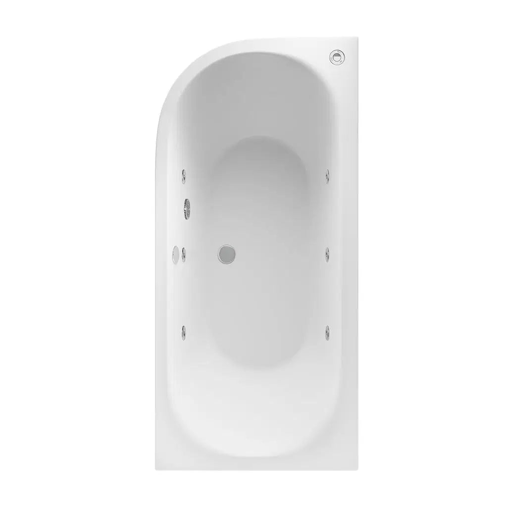 Eastbrook Beauforte Biscay 1700mm x 800mm x 440mm 6 Jet Whirlpool Bath, White