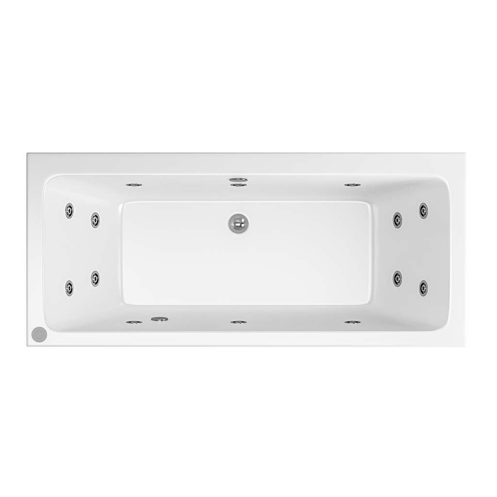Eastbrook Beauforte Portland 1700mm x 750mm x 440mm 14 Jet Whirlpool Bath, White