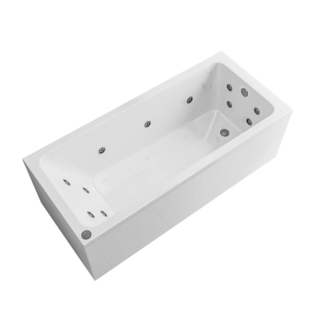 Eastbrook Beauforte Portland 1700mm x 750mm x 440mm 14 Jet Whirlpool Bath, White