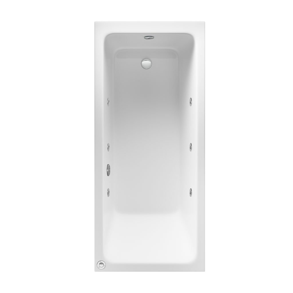 Eastbrook Beauforte Portland 1700mm x 750mm x 440mm 6 Jet Whirlpool Bath, White