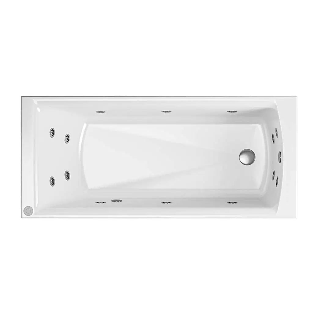 Eastbrook Beauforte Rockall Single Ended 14 Jet Whirlpool Bath, White