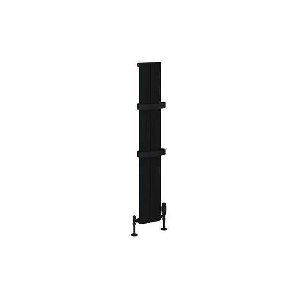 Eastbrook Berlini Matt Black Vertical Aluminium Radiators