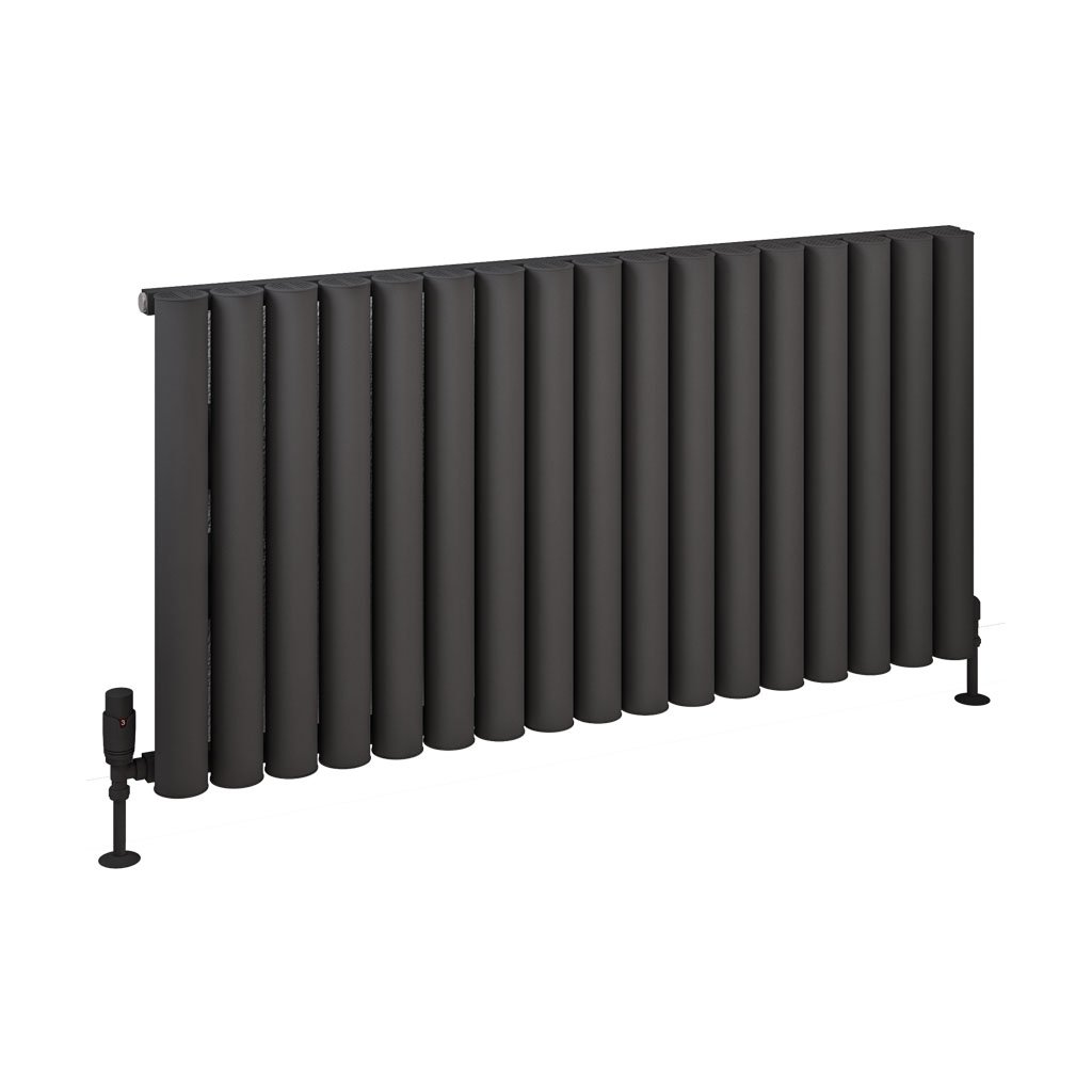 Eastbrook Burford Matt Anthracite Horizontal Aluminium Radiators - Central Heating