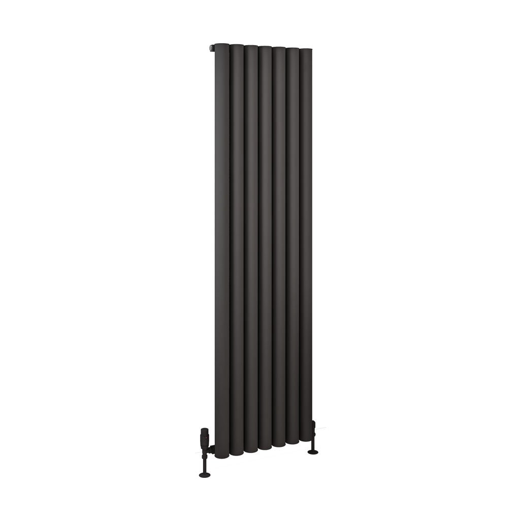 Eastbrook Burford Matt Anthracite Vertical Aluminium Radiators - Central Heating