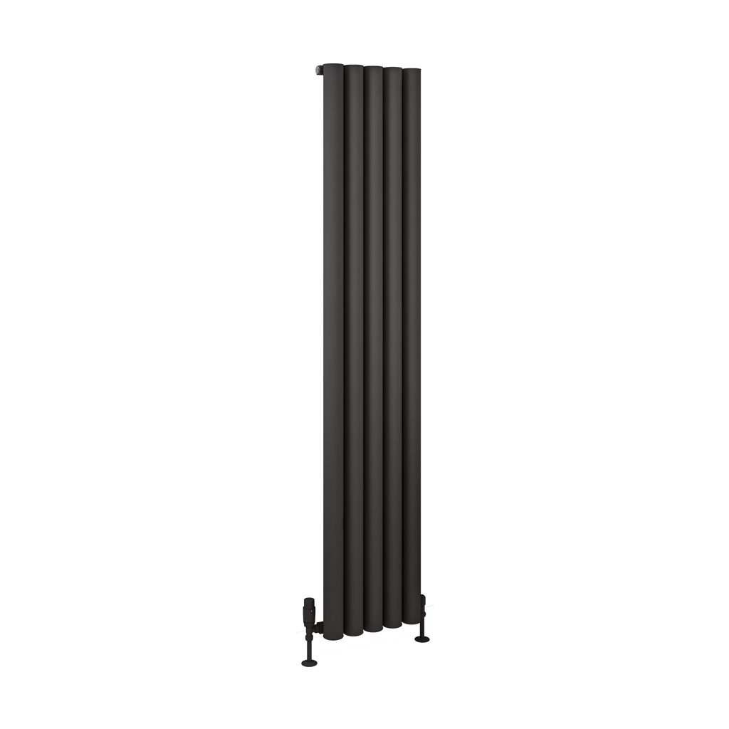 Eastbrook Burford Matt Anthracite Vertical Aluminium Radiators - Central Heating