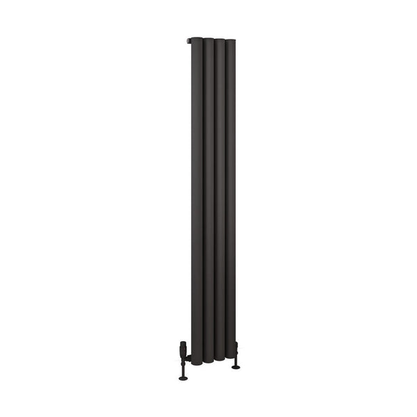 Eastbrook Burford Matt Anthracite Vertical Aluminium Radiators - Central Heating
