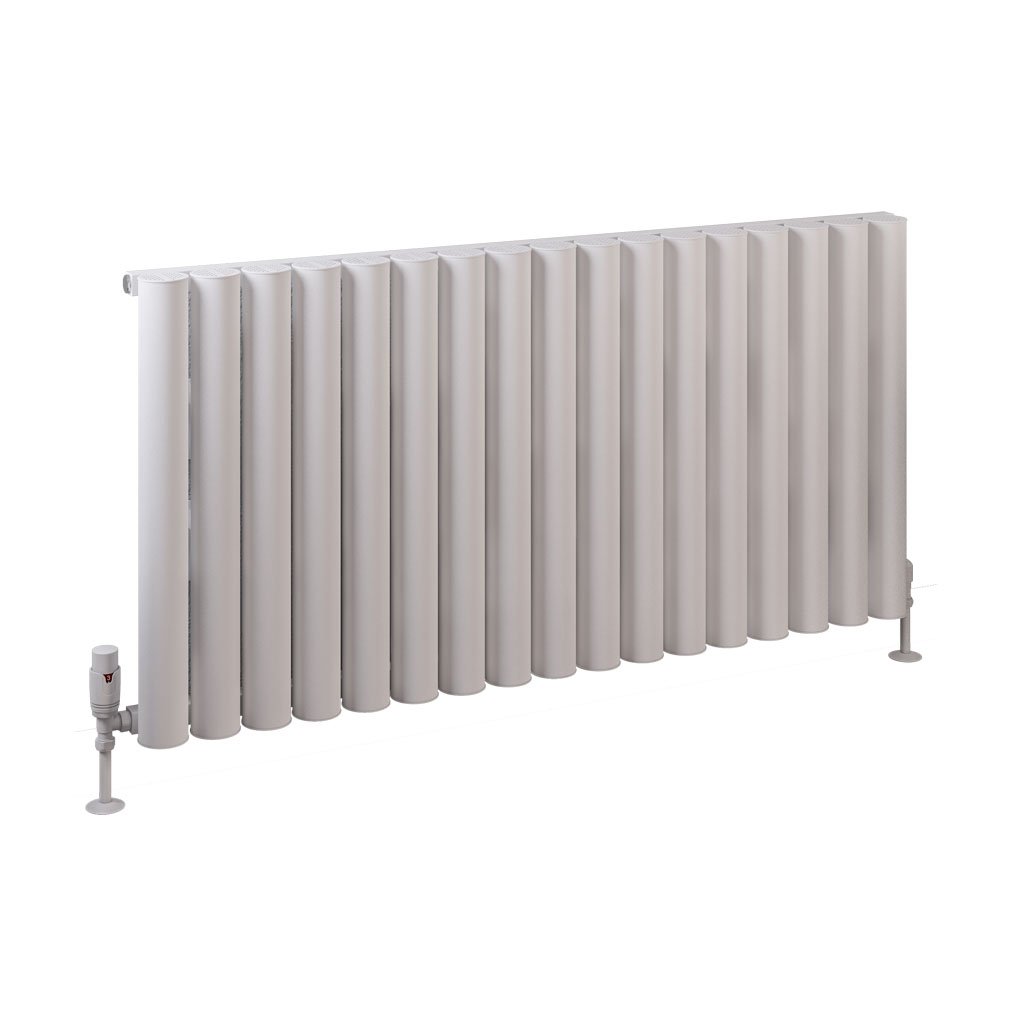 Eastbrook Burford Matt White Horizontal Aluminium Radiators - Central Heating