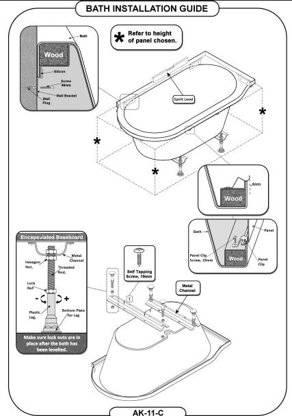 Eastbrook Carron Advantage Deep Bath 5mm LH White