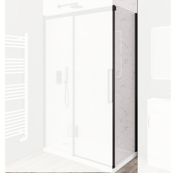 Eastbrook Corniche 2000 8mm Glass Easy Clean Side Panel, 2000mm x 700mm - Chrome
