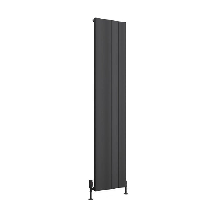Eastbrook Fairford Matt Anthracite Vertical Aluminium Radiators - Central Heating
