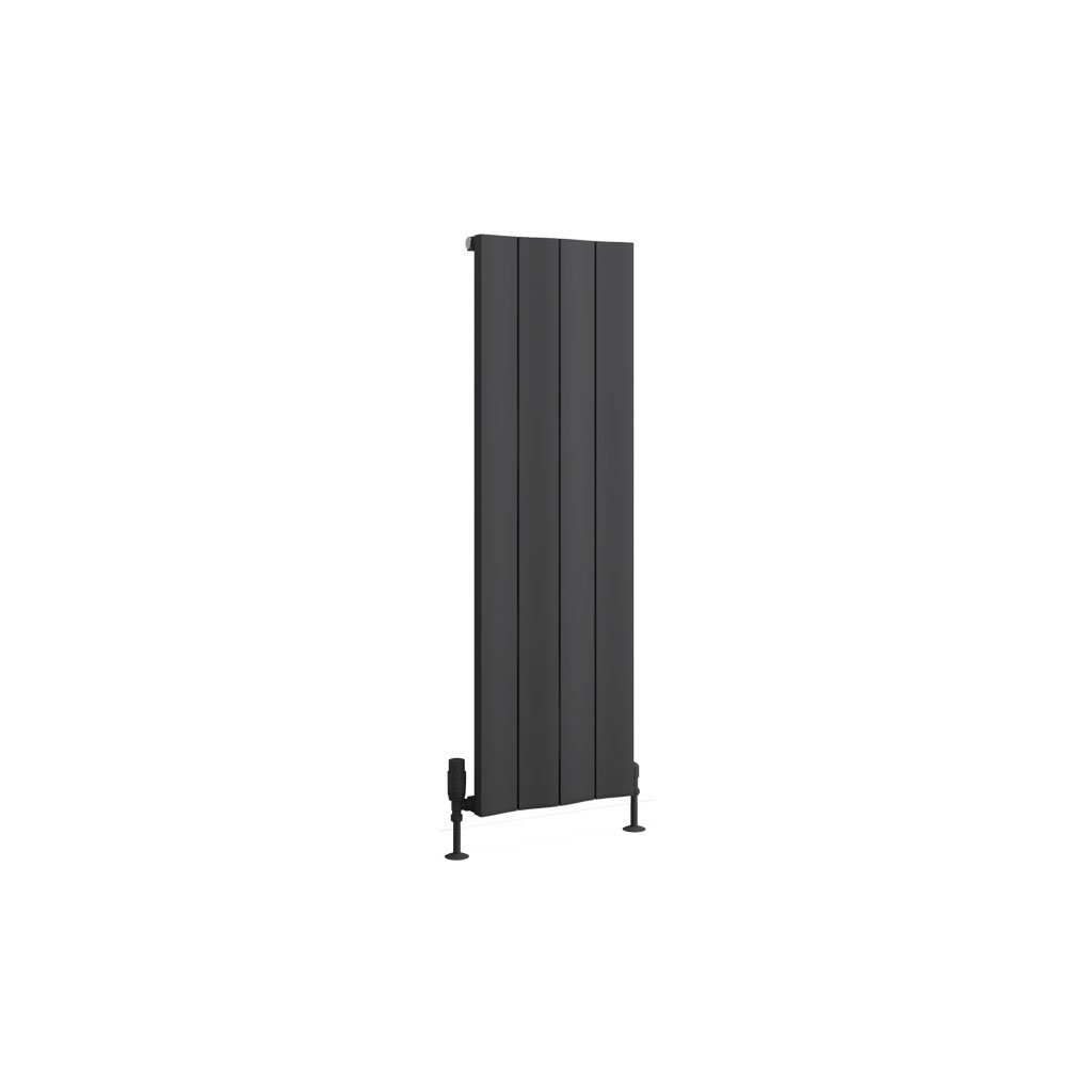 Eastbrook Fairford Matt Anthracite Vertical Aluminium Radiators - Central Heating