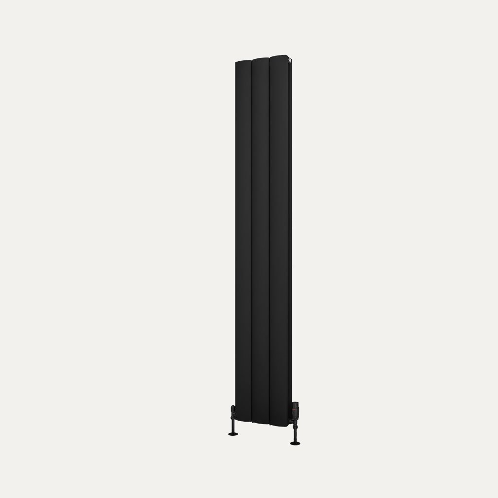 Eastbrook Guardia Matt Black Vertical Aluminium Radiators – Tradeplumbing