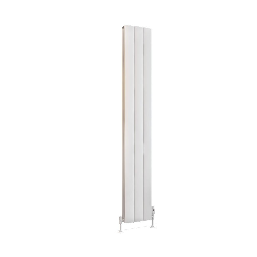 Eastbrook Guardia Matt White Vertical Aluminium Radiators - Central Heating