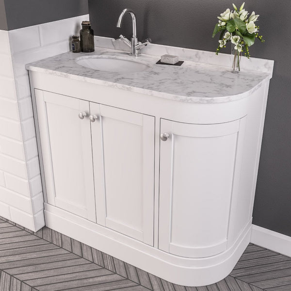 Eastbrook Hardwick Quartz Corner 90cm x 44cm LH White Inset Basin - "BASIN ONLY"
