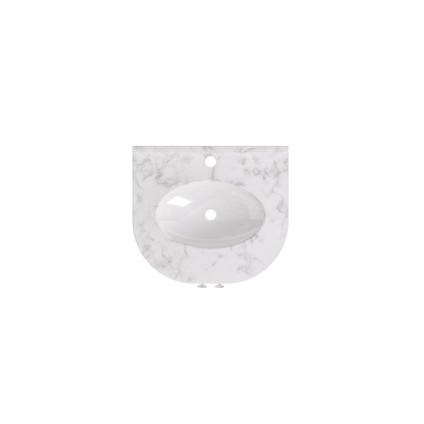 Eastbrook Hardwick Traditional 50cm White Quartz Inset Basin