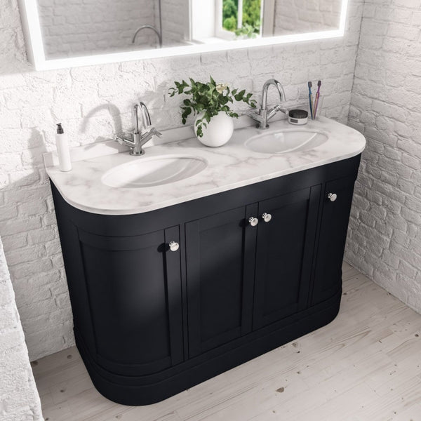 Eastbrook Hardwick Traditional Double Bowl 4 - Door Design Vanity Unit, Matt Anthracite
