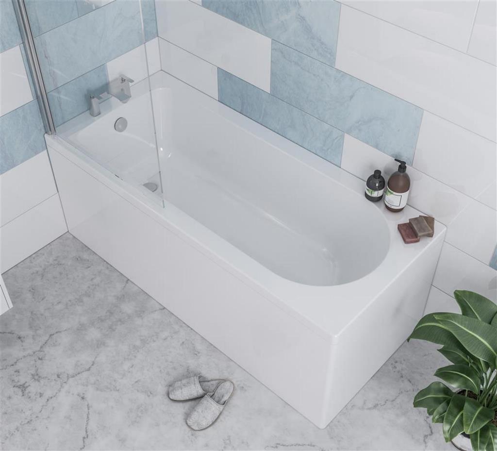 Eastbrook Henbury White Single Ended 3mm Bath