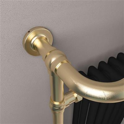 Eastbrook Isbourne 940 x 600 Brushed Brass / Matt Black