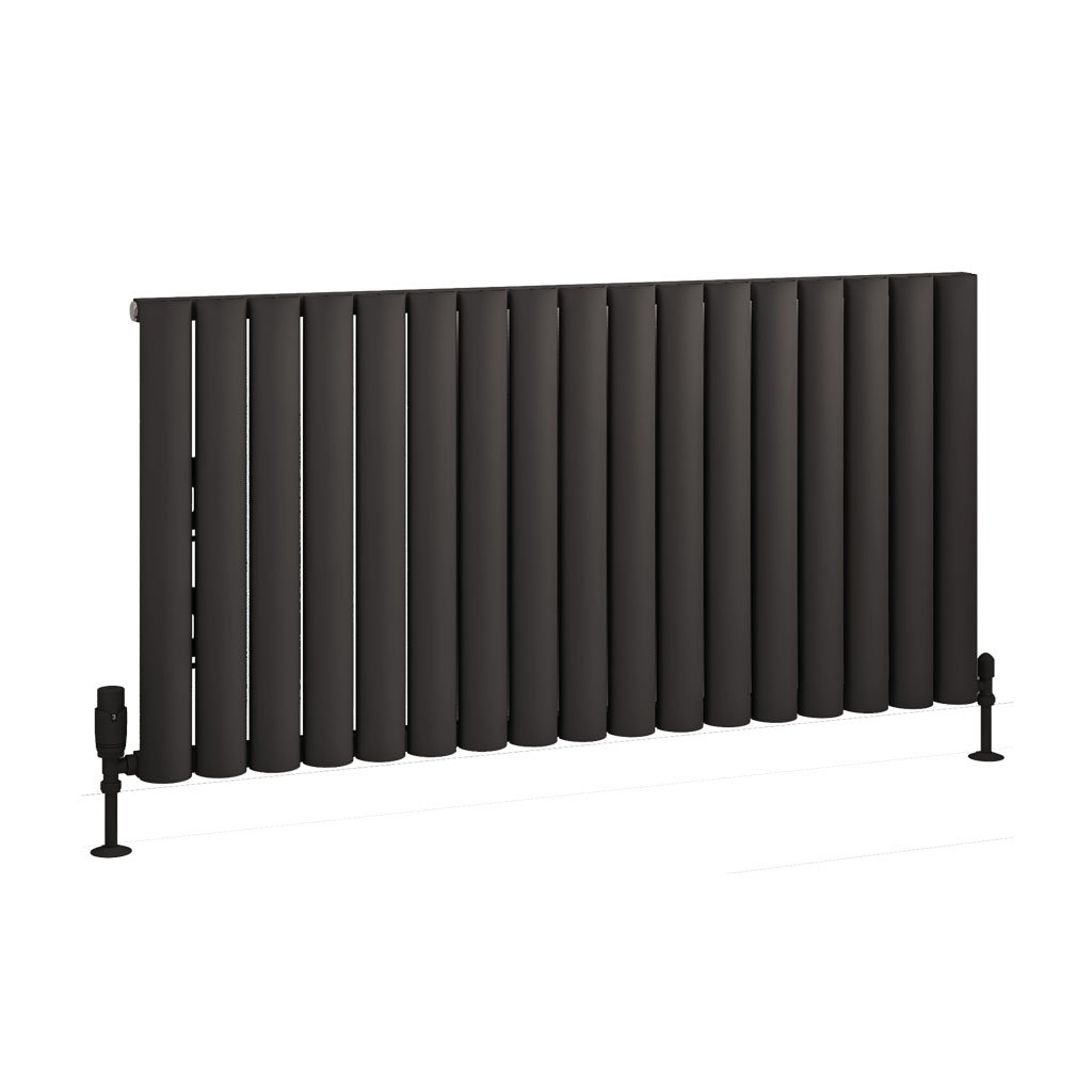Eastbrook Kelmscott Matt Anthracite Horizontal Aluminium Radiators - Central Heating