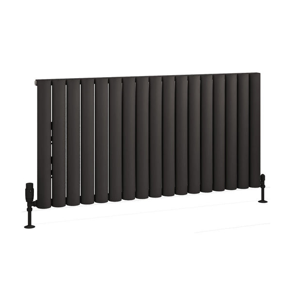 Eastbrook Kelmscott Matt Anthracite Horizontal Aluminium Radiators - Central Heating