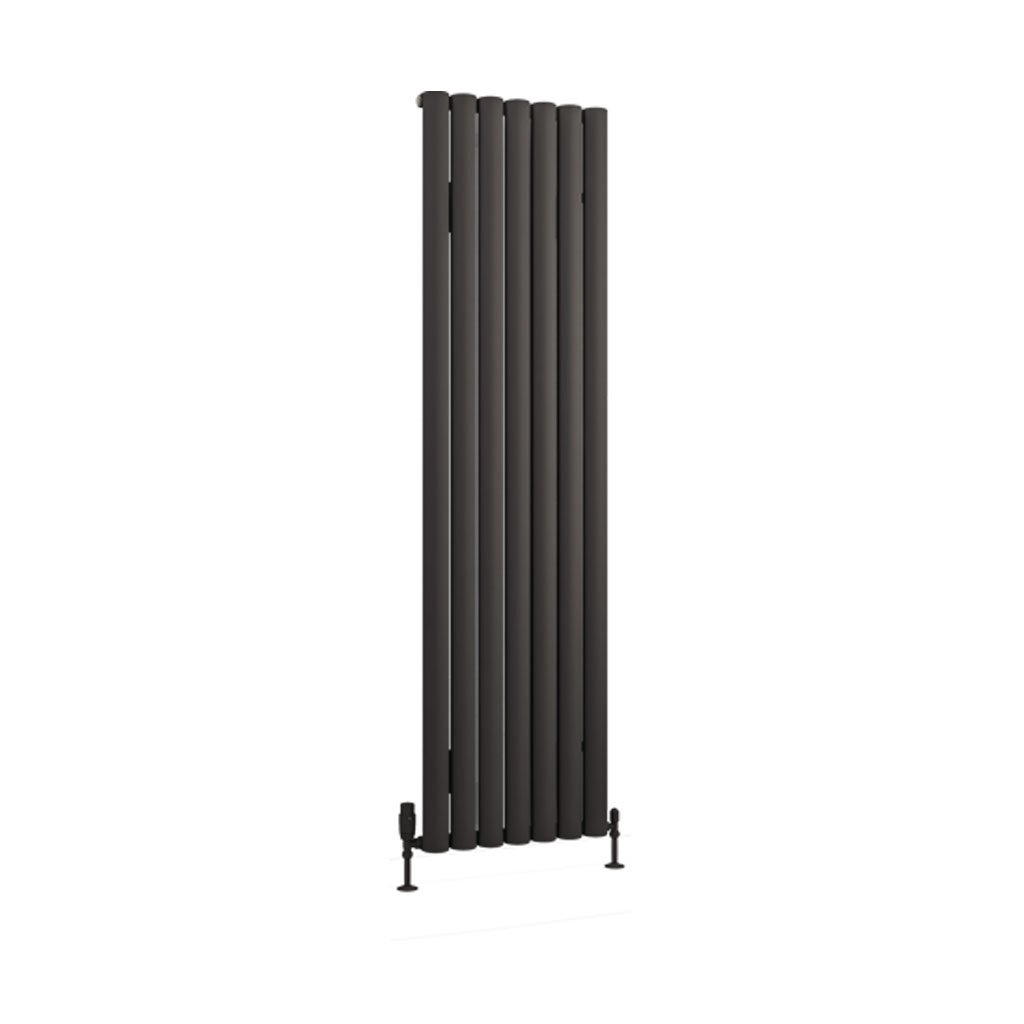 Eastbrook Kelmscott Matt Anthracite Vertical Aluminium Radiators - Central Heating