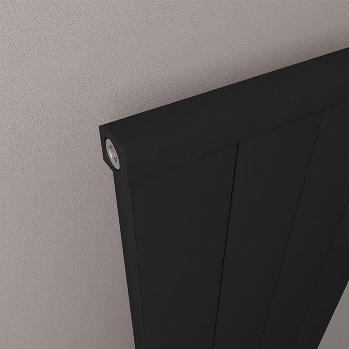 Eastbrook Kingswood Slimline 600 x 1410 Aluminium Radiator Matt Black