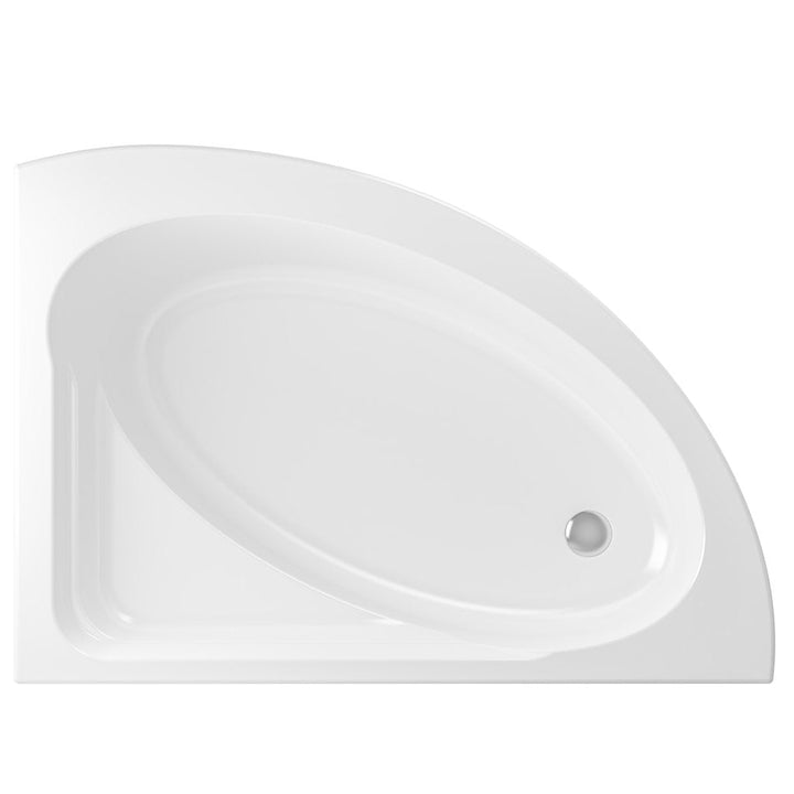 Eastbrook Lundy Left Hand Off Set Corner Beauforte Bath, 1500mm x 1040mm - White