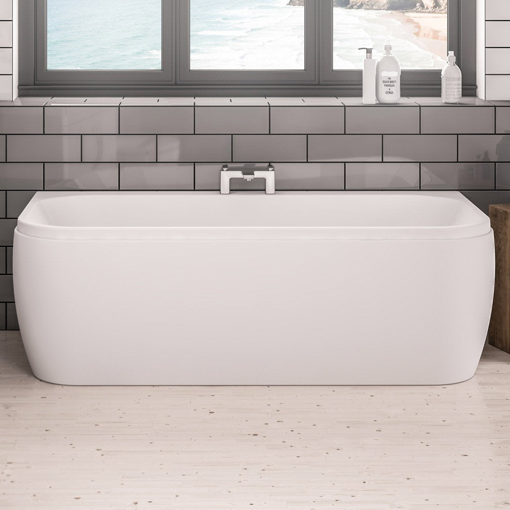 Eastbrook Malin D - Shape One - Piece Front Bath Panel, 1700mm x 520mm - White